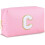 Preppy leren waterdichte make-uptas met initialen 1