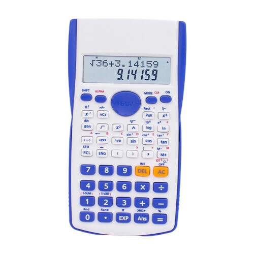 Scientific Calculator with LCD Display - Battery Powered Math, Algebra, Geometry & Trigonometry Functions - 2-Line Display, Multiple Modes 1