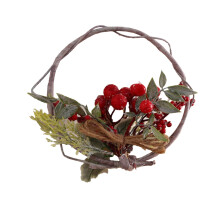 Couronne de Noël artificielle pour porte d'entrée, guirlande ronde de pommes de pin, décorations de Noël et de fêtes.