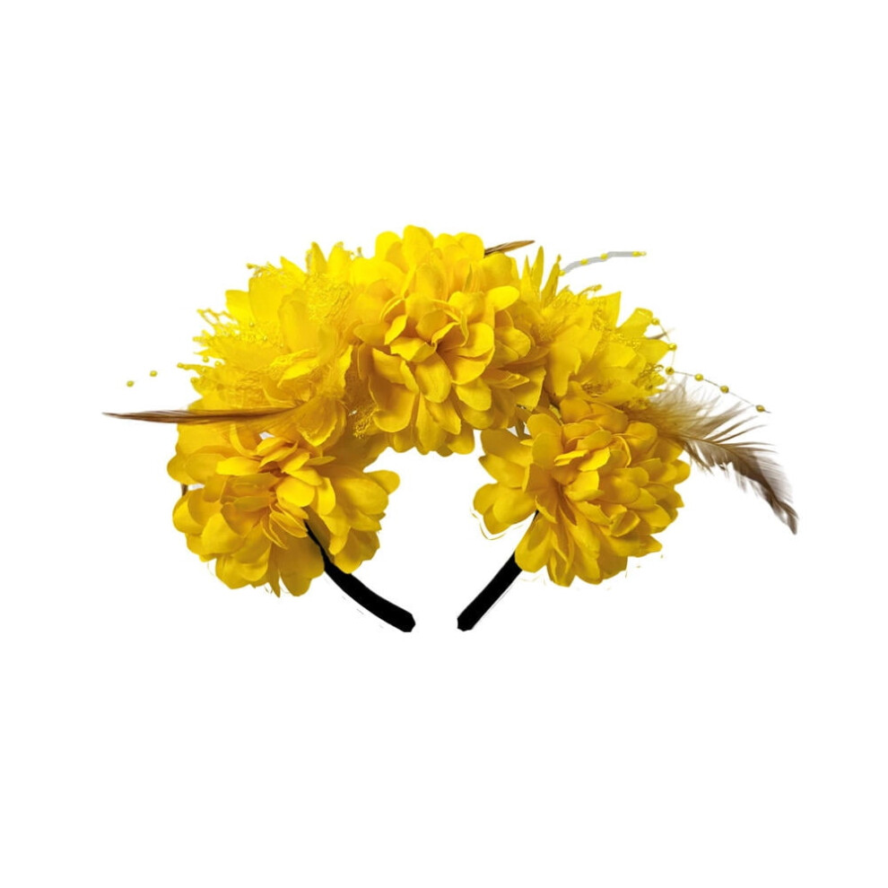 Feather Hair Band for Mardi Gras Day of the Dead Party