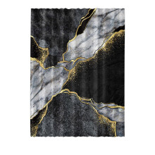 Rideau de douche effet marbre noir et vert, Rideau de douche effet marbre vert, Rideau de salle de bain, Décoration de baignoire, Tissu imperméable