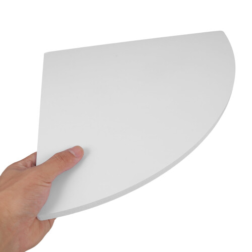 Λευκό γωνιακό ράφι τοίχου PVC για οικιακή χρήση, τριγωνικό ράφι αποθήκευσης σε 2