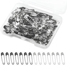 Metal Safety Pins 19mm Rust-Resistant Curved 150pcs