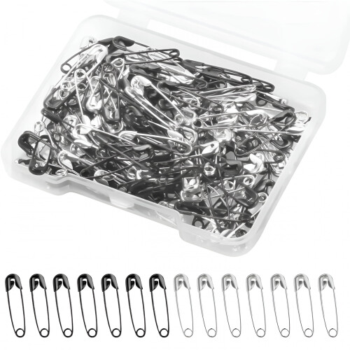 Metal Safety Pins 19mm Rust-Resistant Curved 150pcs