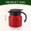 Portable stainless steel kettle with temperature display 3