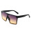 Shield Sunglasses Black Frame Purple-Brown Gradient Lenses 1