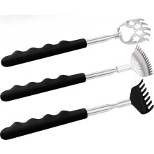 3-Pack Telescoping Metal Back Scratcher with Rubber Handles, Extendable Massager Tool in Gift Box – Stocking Stuffer for All Ages
