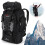 80L Climbing Backpack Large Capacity Hiking Backpack Travel Accessories Camping Storage (Black) 7