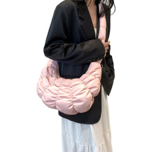 Geantă de umăr pentru femei, geantă de mână din piele PU, cu fermoar, tip crossbody, pliabilă, mare capacitate, matlasată, tip puffer