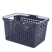 1 Pcs Plastic Shower Caddy Basket with Handles, Plastic Weave Storage Baskets, Cleaning Supply for Dorm, Camping, Travel, Bathroom