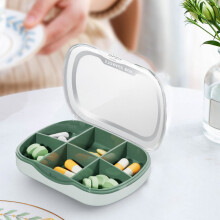 TerraHaven Portable Medication Containers, Safe Material, Compact and Travel Friendly, Organized Storage Sections, Easy to Clean Design