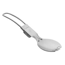 Stainless Steel Foldable Spoon Fork Folding Spork for Outdoor Camping Hiking Camping Kitchen Utensils (A)
