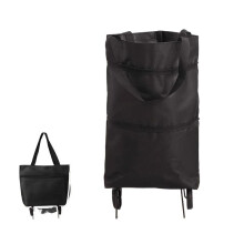 Shopping Cart Dedicated Handheld Bag, Wheeled Zippered Foldable Shopping Cart Bag, Reusable Foldable Grocery Bag.