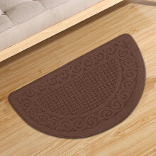 Tapis de sol semi-circulaire antidérapant et imperméable pour entrée/salle de bain – Antidérapant, retenant la saleté, isolant thermique,