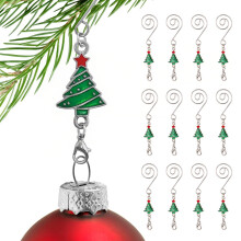 12-Pack Christmas Tree Hooks - Heavy Duty Metal Ornament Hangers for Stockings, Baubles & Wreaths (Rust-Proof S-Hook Set)