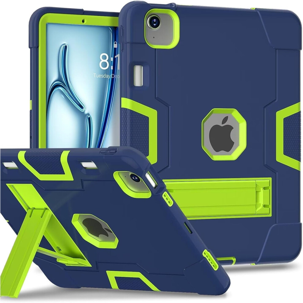 Soatuto Case For Ipad Air 13" M3/M2 (2025/2024), Built-In Pencil Holder, Shockproof Rugged Protective Case Â Navy/ Blue 9170372283590