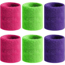 Moisture-Wicking Cotton Terry Sweatbands for Men & Women – Compatible with Tennis, Basketball, Running, Gym