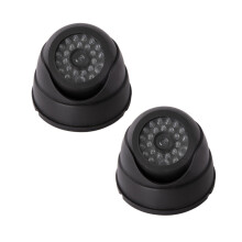 Realistisch realistische Attrappe einer Sicherheitskamera mit LED-Blitzlicht für den Innen- und Außenbereich, netzbetriebene Überwachungskamera