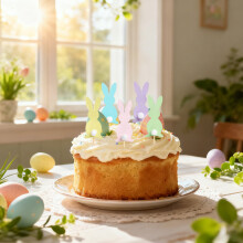 Easter Cake Toppers Bunny Egg Carrot Chick Food-Safe Paper