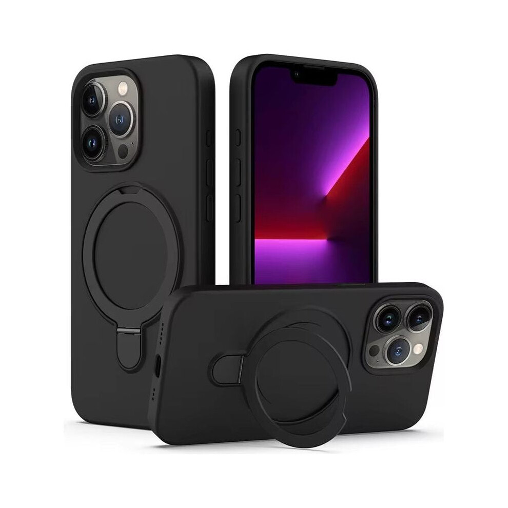 Silicone Case For Apple Iphone 16 Pro Â Shockproof, Dustproof, Slim With Stand, Black 9170372285969