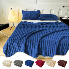 Thickened Coral Fleece Blanket (59x71"), Solid Color Nap/Bed/Couch Blanket, Machine Washable – Up to 50% Off!