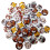 Wood Buttons with Animal Pattern Round 50 pcs 1