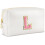 Preppy leren waterdichte make-uptas met initialen 1
