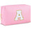 Preppy leren waterdichte make-uptas met gepersonaliseerde details 1