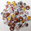Wood Buttons with Animal Pattern Round 50 pcs 3