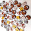 Wood Buttons with Animal Pattern Round 50 pcs 4