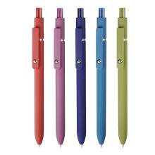 Stylo à bille à bouton, stylo gel, lot de 5, 0,5 mm, pointe fine, écriture fluide, accessoires de bureau pour femmes, 0,8 ml