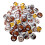 Wood Buttons with Animal Pattern Round 50 pcs 8