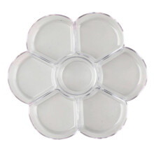Ceramic Watercolor Mixing Tray Round White 6-Well