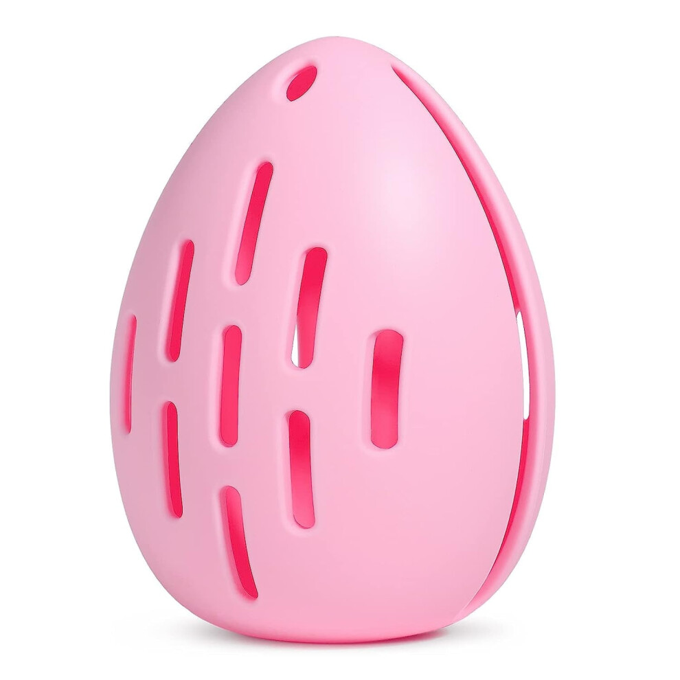 Pink Silicone Double-Sided Makeup Sponge Holder For Travel Â Shatterproof, Sanitary, Reusable Case For All Sponges, ; Compatible With Beauty Blender