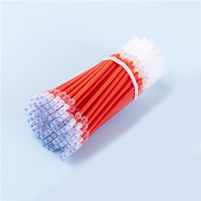 Lot de 100 recharges pour stylos, cartouches d'encre en plastique de 13 cm (noir/bleu/rouge), trou de 2 mm, écriture fluide, longue durée,