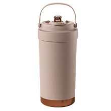 Mug de voyage de 500 ml (17 oz) à revêtement céramique, tasse à café isotherme 3 en 1 avec couvercle étanche et paille en verre – Thermos