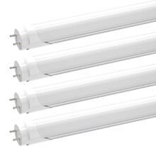 Ampoules LED tubulaires JESLED T8 de 120 cm (4 pieds), double rangée, 28 W, 6 000 K, double alimentation, lot de 4