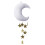Painel de parede com lua e estrelas para quarto infantil – Decoração de pelúcia para berçário, compatível com quartos de 1