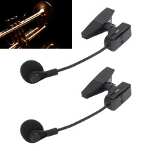 Microphone clip-on pour saxophone 2,4 GHz, batterie de 130 mAh, noir
