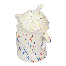 Colorful ABS Biscuit Jar with Lid - 20cm Food Storage Container