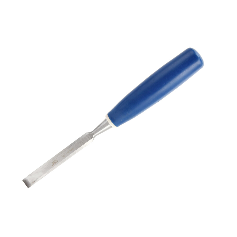 2Pcs Wood Chisels Set 1/2In Flat & Slotting Blue Handle For Woodworking 6941387583264