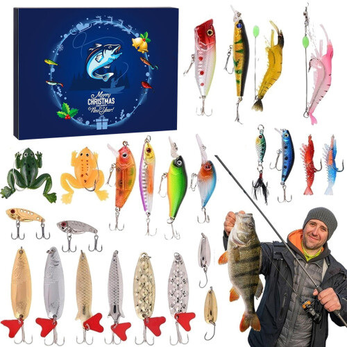Calendrier de l'Avent de pêche avec leurres - 24 jours