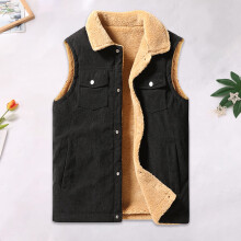 Men's corduroy fleece-lined sleeveless vest 1 piece