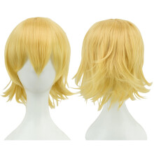 Perruque courte et lisse unisexe pour cosplay, volume souple et volumineuse, idéale pour femmes et hommes, fêtes d'anime et événements costumés,