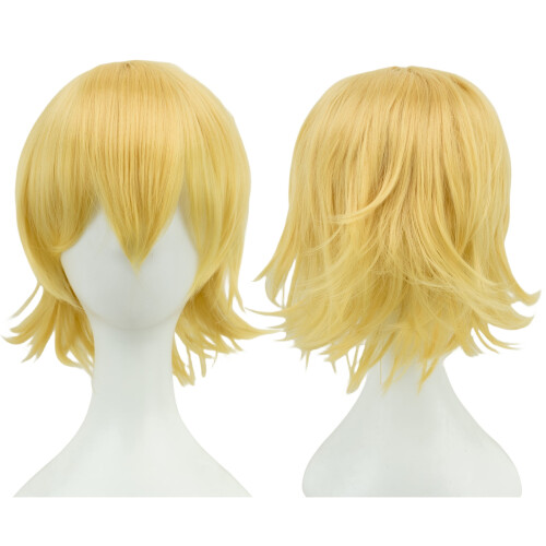 Κοντή ίσια περούκα Cosplay Unisex, χαλαρή, αφράτη, πλήρης πίπα για γυναίκες και άνδρες,