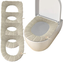 Protège-siège de toilette doux, plus épais, plus chauds, extensibles et lavables