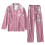 Completo natalizio da donna in 2 pezzi: top e pantaloni, rosa, 1