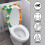 Ensemble de 2 couvre-abattants de toilettes élastiques Puppy Beer, lavables. 3