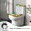 Ensemble de 2 couvre-abattants de toilettes élastiques Puppy Beer, lavables. 4