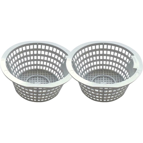 2-pack skimmerkorg för ovanmarks- och nedgrävda pooler, reservdelar, poolfilterkorg, vit